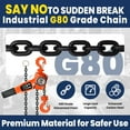 thumbnail image 3 of 0.75 Ton 1650LBS Ratchet Comealong Lever Chain Hoist Lift Puller, 10 FT Chain with Heavy Duty Hooks for Ship Hoisting, Warehouse Loading, Equipment Moving, 3 of 8