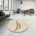 thumbnail image 3 of Ahgly Company Indoor Round Patterned Moccasin Beige Area Rugs, 3' Round, 3 of 6
