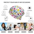 thumbnail image 5 of Honeii Doodle Fruits Print Winter Beanie Daily Hat - Thermal Polar Fleece Ski Running Hat Skull Cap for Men and Women,Beanie, 5 of 8