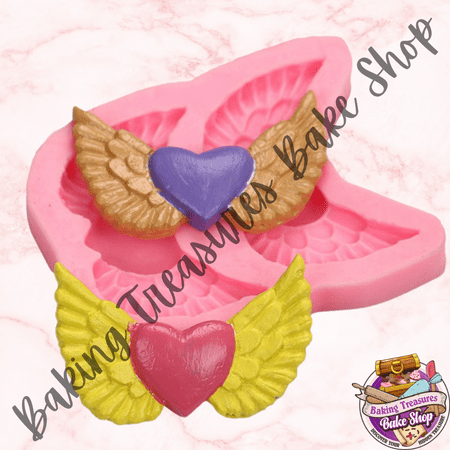 

Wings & Heart Silicone Mold #1
