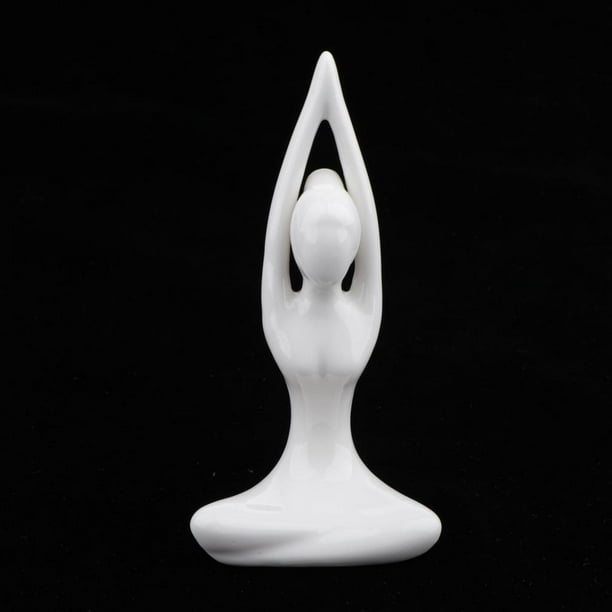 Estatua de porcelana cerámica para decoración del hogar, figura de yoga con pose de yoga Estilo-01