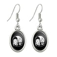 thumbnail image 1 of Jay and Silent Bob Cartoon Portraits Novelty Dangling Drop Oval Charm Earrings, 1 of 5