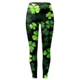 thumbnail image 3 of Wangmeiwg St Patricks Day Leggings for Women Women's Printed High Waist Control Tights for Yoga and Sport Activities Black L, 3 of 3