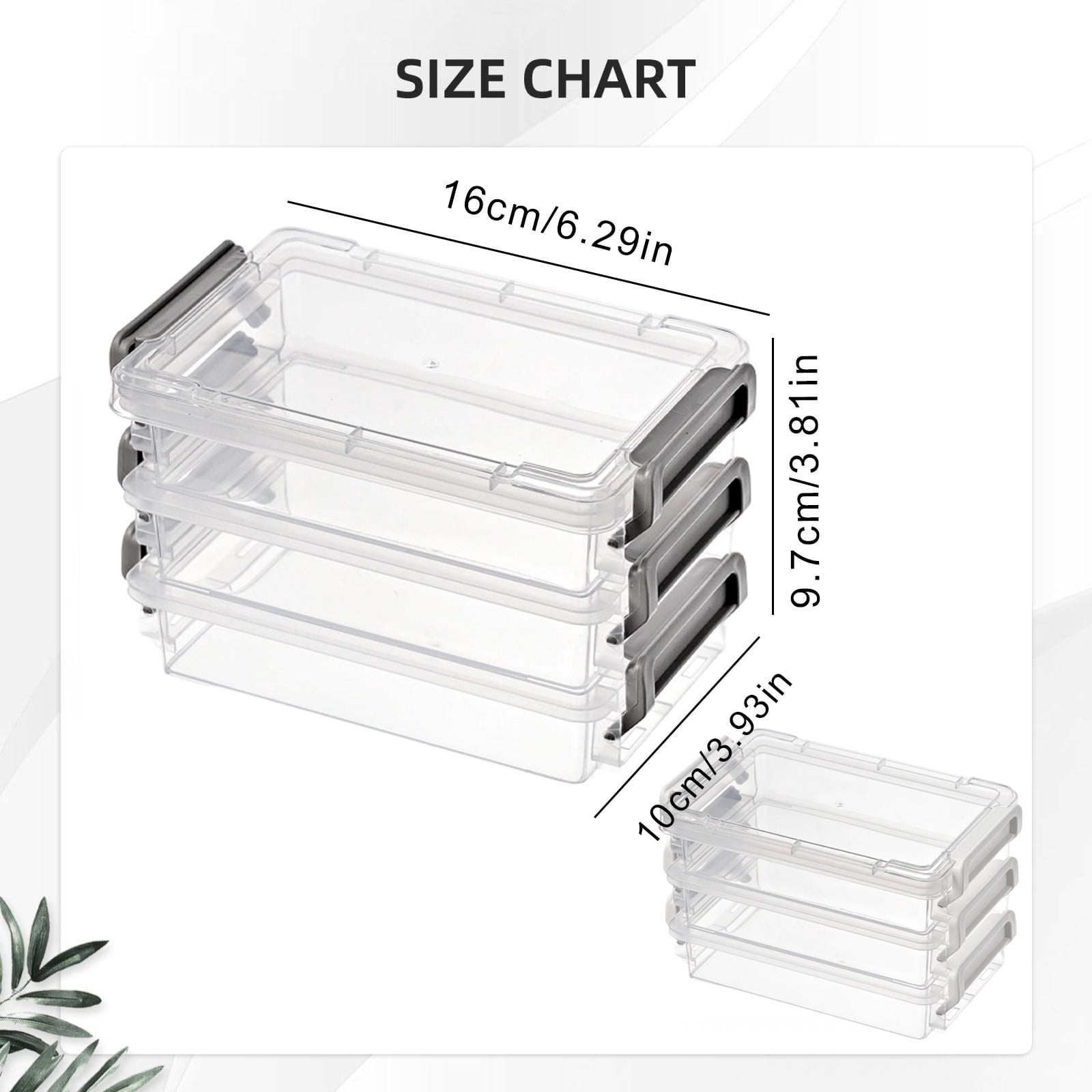 XIPYYKM Storage Bins with Lids, Small Plastic Craft Container Sensory Totes for Art Supplies, Paper, and Office, Stackable - Clear