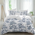 thumbnail image 2 of Blue Fruit Bedding 3 Piece Duvet Cover Set Queen Size, Vintage Plant Nature Botanical Flower Floral Soft Microfiber Comforter Cover with Zipper Closure & Pillowcases, FadeResistant Quilt Cover, 2 of 9