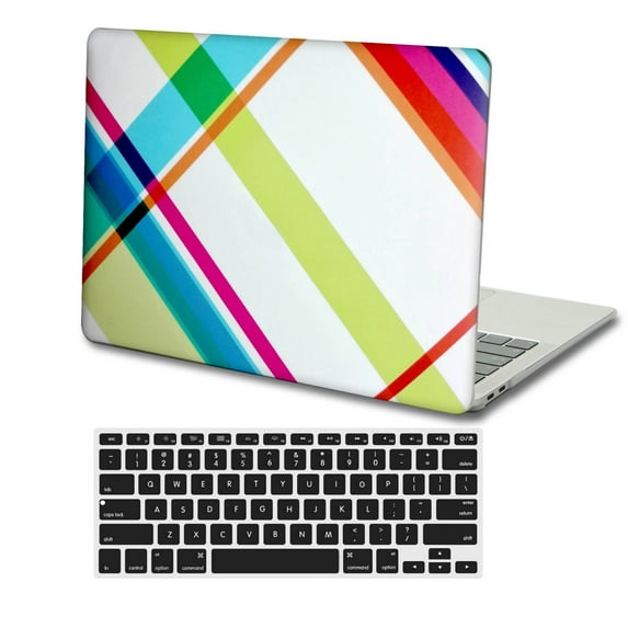 KSK KAISHEK Protective Case Hard Cover Only for MacBook Pro 16"( Touch ID, 2020 - 2019) + Black Keyboard Cover Model A2141, Type C Colorful B 112