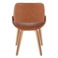 thumbnail image 5 of Fabrico Chair, Upholstered Dining Chairs, Mid-Century Modern Dining Chair, Kitchen Chairs for Dining Table, Dining Chairs Set of 2 (Zebra Wood, Camel Faux Leather), 5 of 8