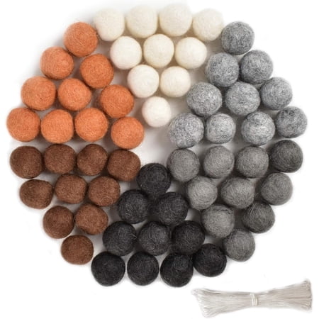 HUIANER 60Pcs Assorted Pompoms Multicolor Arts and Crafts Pom Poms Balls for DIY Art Creative Crafts Decorations 0.8 Inch