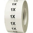 thumbnail image 1 of Clear 1X Clothing Size Strip Stickers | 1.25 x 5" Inches Wide | 125 Pack, 1 of 1