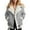 Grey, variant on UJNDER Winter Jackets for Women Lined Coat with Lamb Collar Soft Warm Outerwear for Cold Weather Black L