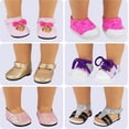 thumbnail image 2 of ECORELF 9 Pairs Shoes & 4 Pairs Socks for 18 Inch Girl Doll – Sandals, Casual, Canvas, Roller Skates, 2 of 7