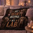 thumbnail image 6 of Chocolate Labrador Retriever My Heart Belongs My Lab, Playful Pet Portrait Pattern, Warm Flannel Blanket for Living Room and Reading Nook, Dog Moms person's Day Gift, Pet Lover Home Decor, 6 of 9