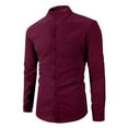 thumbnail image 7 of Mgmyaa Men's Long Sleeve Waffle Knit Button Up Cardigan with Standing Collar and Pockets, Casual Open Front Sweater Shirt for Daily Wear, 7 of 7