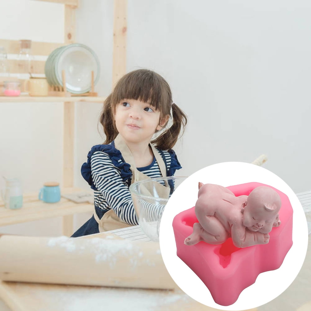 3D Sleeping Baby Silicone Mold Angel Fondant Molds for Cake Topper Decoration Supplies for Chocolate Candy Mousse