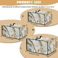 thumbnail image 7 of Renewold Toaster Oven Cover Dust Protection Easy Clean Microwave Oven Air Fryer Dust Cover Polyester Kitchen Countertop Appliance Protector, 20.5 x 16.5 x 10 Inches, Marble White Gold, 7 of 7