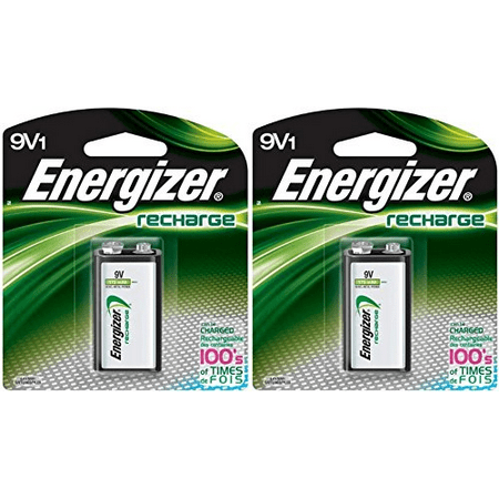 2 Energizer Rechargeable 9 volt Batteries,
