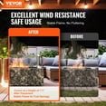 thumbnail image 3 of Square Fire Pit Glass Wind Guard - 15x15x7 Inch Thick Tempered Panel with Sturdy Feet & Brackets, 3 of 10