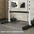 thumbnail image 3 of Barara King Barbell Rack with Pull Up Bar and Barbell Bar, Squat Rack Barbell Bench Press for Home Gym, White, 3 of 7