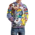 thumbnail image 6 of Looney Tunes Cartoons Hoodie Men's Novelty Hoodie 3D Print Pullover Hooded Long Sleeve Sweatshirts Tops Blouse with Pocket, 6 of 8