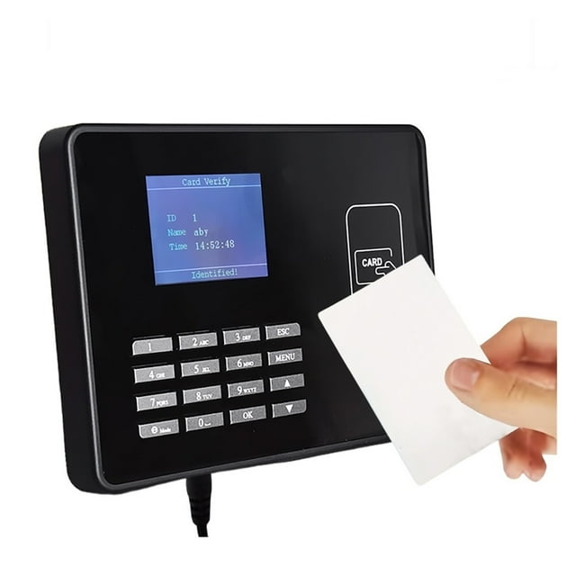 Time Clock,Attendence Machine Proximity RFID IC NFC Card Time Attendance Machine Smart Card Clock System Employee Assistance ,Easy Operate