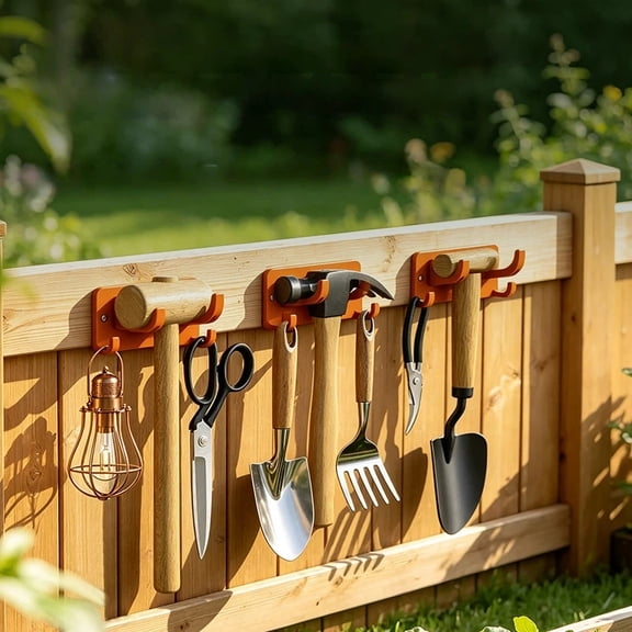 3PCS Wall Mounted Garden Tool Storage Rack Set for Garage Shed with Screws