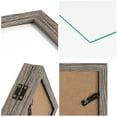 thumbnail image 4 of 4 Pack Hinged 4x6 Picture Frame, Rustic Wood Grain 4 by 6 Photo Frames for Tabletop Display, 4 of 7