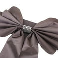 thumbnail image 6 of BalsaCircle 5 Charcoal Grey Reversible Satin Faux Leather Bow Tie Chair Sashes Buckles, 6 of 8