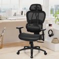 thumbnail image 3 of Gymax Fauteuil de Bureau en Maille Inclinable Haut Dos Réglable avec Appui-Tête et Support Lombaire, 3 of 10