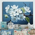 thumbnail image 2 of Designart "Apple Blossom Monochromatic gracefulness III" Apple Blossom Metal Art Living Room, 2 of 5
