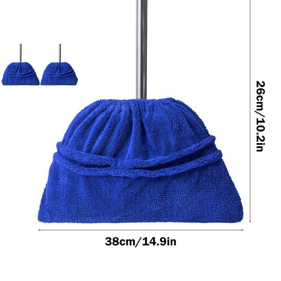 WNFJR Microfiber Mop Replacement Covers – Thickened Super Absorbent Sweeping & Cleaning Cloths for Brooms – Dual-Sided Dirt, Hair & Grease Remover – 2-Pack Reusable Floor Mop Pads