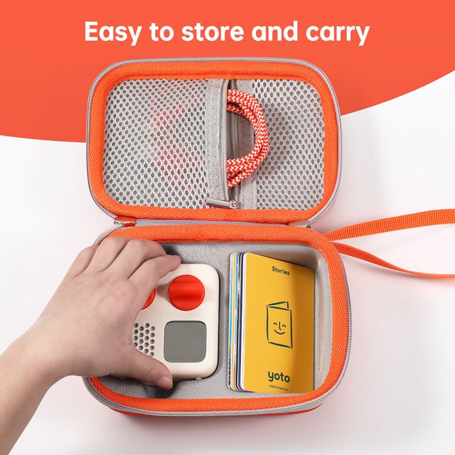 Estuche Rígido De Almacenamiento Estuche rígido de almacenamiento para Yoto Mini Kids Audio Music Player (S Orange)