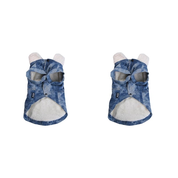 Billuyoard Ropa para mascotas Abrigo de algodón engrosado Ropa para mascotas Chaquetas de disfraces pequeños Elegante decoración hermosa para el Azul S 2piezas Billuyoard CBP189136