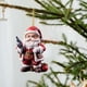 thumbnail image 3 of Adorno navideño de Papá Noel - Colgante acrílico de doble cara para coche, teléfono, bolso y decoración de árbol con cordón dorado, 3 of 3