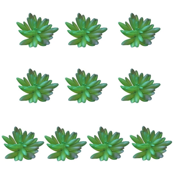 Suculentas falsas Naiovety 10 piezas decorativas de PVC y alambre de hierro