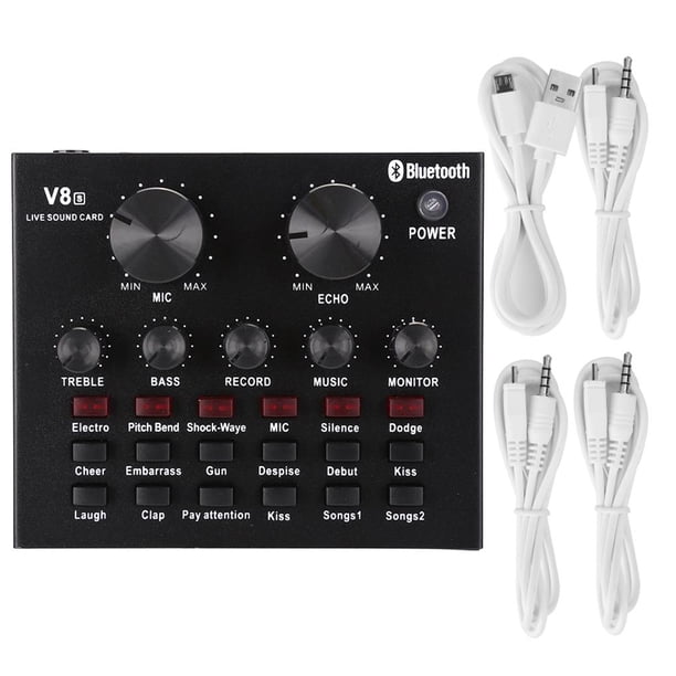 V8S Tarjeta De Sonido De Transmisión En Vivo Teléfono Móvil Host Usb Computadora Multifunción Karaoke Scienceny EL009971-00