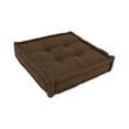 thumbnail image 5 of Blazing Needles Square Corded Floor Pillow with Button Tufts, 20", Java, 5 of 7