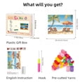 thumbnail image 2 of Latch Hook Rug Kit Beach Scene with Palm Trees Beach Chairs Pre-printed Handmade Carpet Crochet Yarn Craft DIY Hook and Latch Door Mat Tapestry for Home Floor Decoration 52x38cm-1, 2 of 7