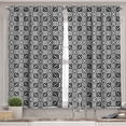 thumbnail image 2 of Ambesonne Abstract Valance & Curtain, Overlapping Geometric Art, 55"x36", Charcoal Grey White, 2 of 7