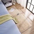 thumbnail image 3 of Alfombra Benron Soft para dormitorio, lavable, 60 x 180 cm, color canela claro, 3 of 6