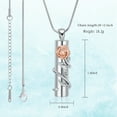 thumbnail image 4 of Men Women Column with rosette in relief Cremation Pendant Small Urns For Ashes Keepsake Urn Necklace Cremation Jewellery Urns, 4 of 4