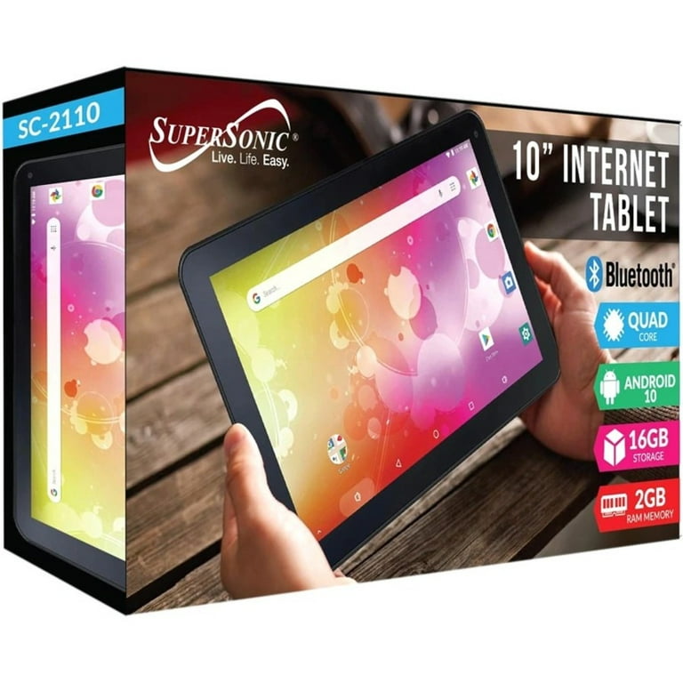 Supersonic 10.1-Inch Android 10 QUAD Core Tablet with 2 GB RAM/16