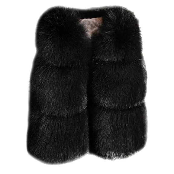 Girls Vest Kids Cute Thick Furry Vest Sleeveless Girls Boys Fur Vest Coat Winter Coats for Toddler Baby Girls Thick Warm Outwear Waistcoat