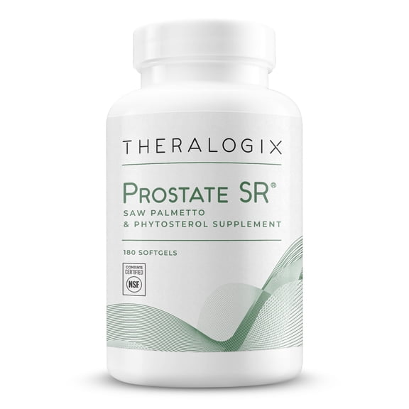 Theralogix Prostate SR Saw Palmetto & Beta-Sitosterol Supplement - Supports Healthy Urinary Tract Function in Men* - 90-Day Supply - NSF Certified - 180 Softgels
