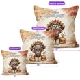 thumbnail image 4 of Happy Thanksgiving Soft Coated Wheaten Terrier Turkey Costume Pumpkins Autumn Leaves Pillow Cushion Double Sided Wheatie Dog Lover Throw Pillow - 130144, 4 of 4