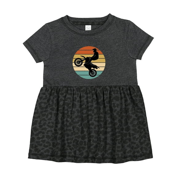 Inktastic Dirt Biking Motocross Retro Girls Baby Dress
