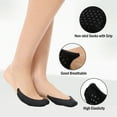 thumbnail image 3 of Manzi 6 Pairs Toe Topper Socks with Sling Back,No Show Half Socks Non-Skid Low Cut Liner Socks for Heels, 3 of 7