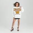 thumbnail image 2 of Women's Gameday Couture  White Washington Commanders  Sunday Drives Oversized Crewneck Pullover Sweatshirt, 2 of 7