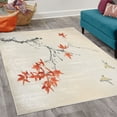 thumbnail image 2 of Japanese Decorative Rug, Cherry Blossom Sakura Tree Branches Romantic Spring Themed Watercolor Picture, Quality Carpet for Bedroom Dorm and Living Room, 6 Sizes, Salmon Dust, by Ambesonne, 2 of 4
