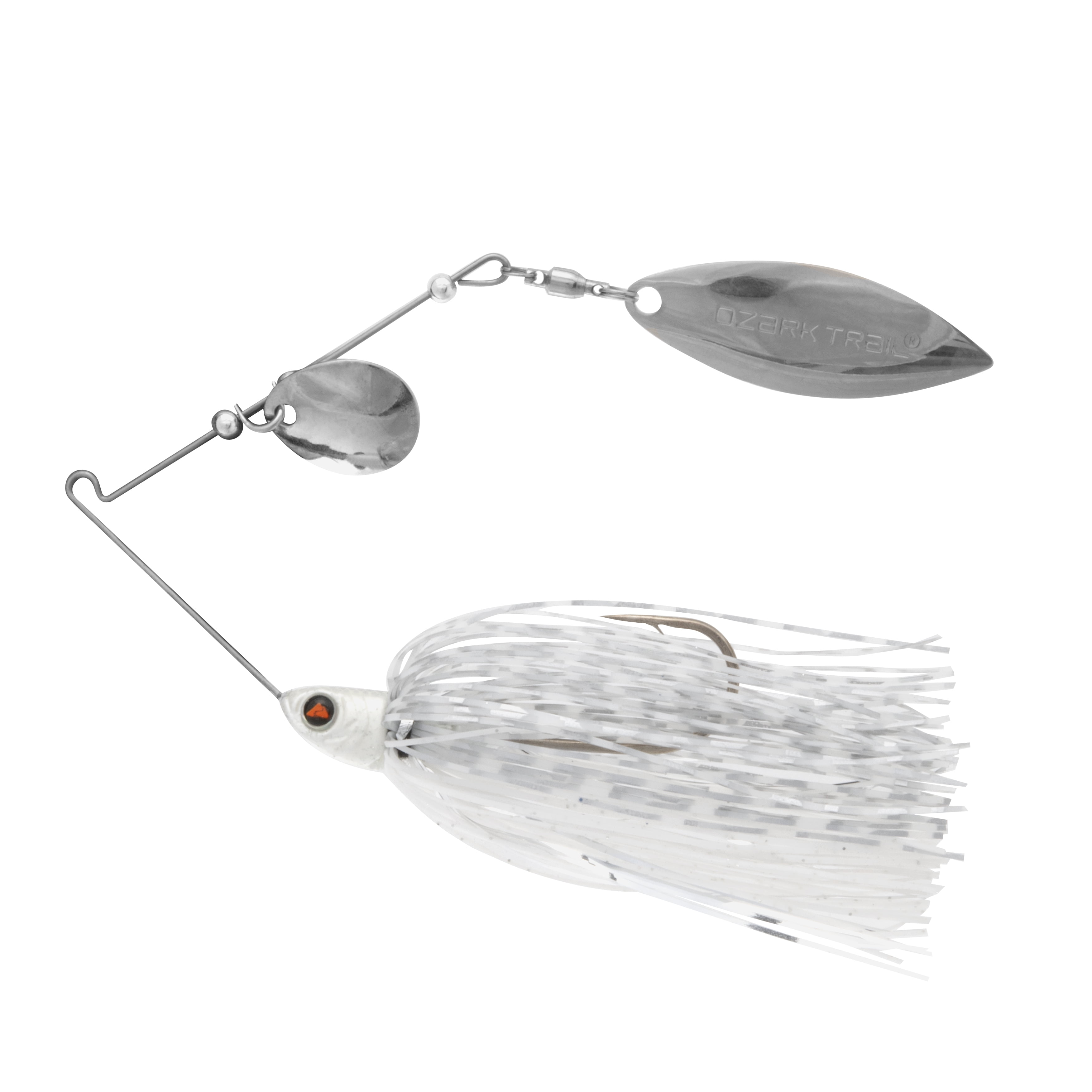 (3 pack) Ozark Trail 3/8 oz. Spinnerbait Lure for Bass Fishing, White