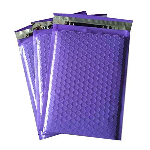 ProLine #5 Extra Wide 10.5x16 inches Purple Poly High Bubble Mailers Padded Envelopes Bubble Mailers (200)